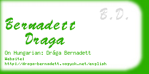 bernadett draga business card